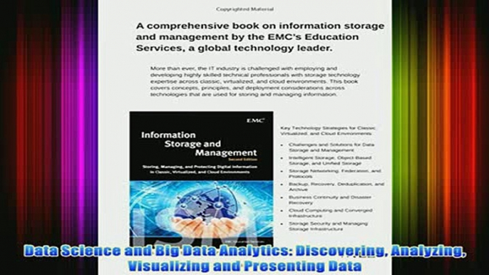 FREE PDF   Data Science and Big Data Analytics Discovering Analyzing Visualizing and Presenting Data FULL DOWNLOAD