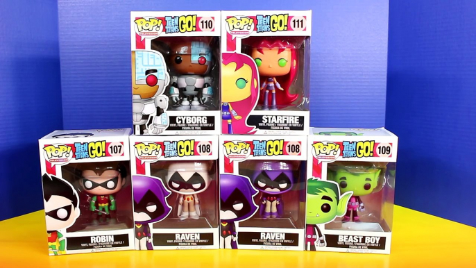 Pop Teen Titans Go Cyborg Robin Starfire Raven Beast Boy Vs. Imaginext Joker Two Face