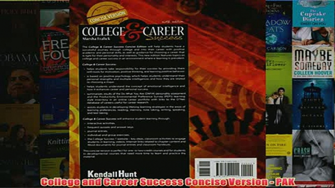 Download PDF  College and Career Success Concise Version  PAK FULL FREE