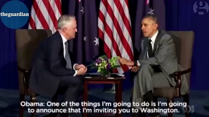 Obama catches Malcolm Turnbull off guard with invitation to Washington