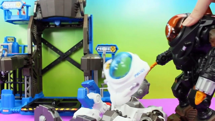 Imaginext Villain Robot takes over Superhero Batman BatBot saves Police Bane Just4fun290