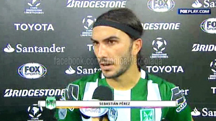 Sebastián Pérez tras el 3-0 de Nacional ante Sporting Cristal · Copa Libertadores 2016 (grupo 4, fecha 2)