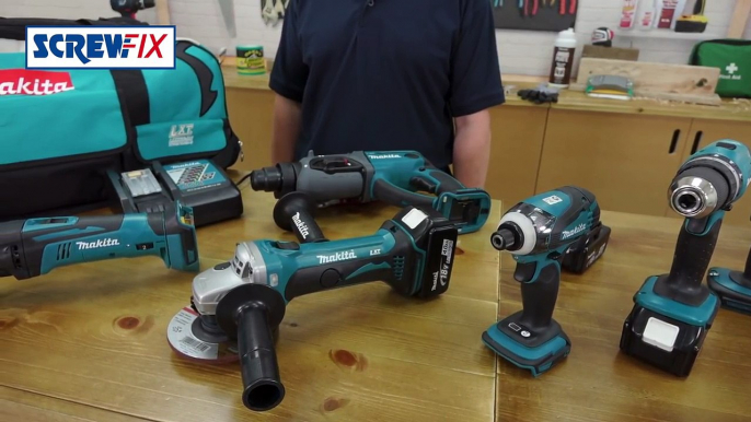 Screwfix Makita DLX6021M 18V 4.0Ah Li Ion Cordless 6 Piece Kit LXT