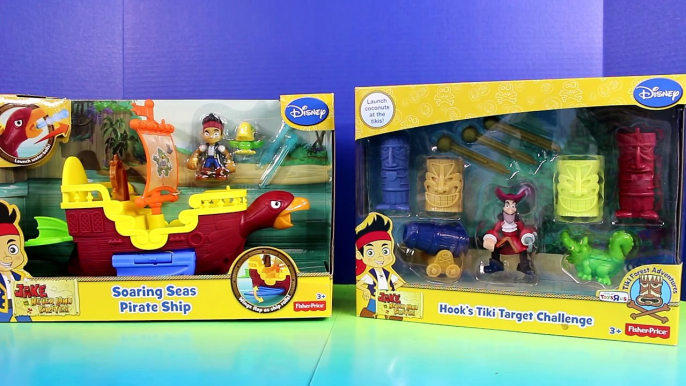 DIsney Jake And The Neverland Pirates Soaring Seas Pirate Ship & Hooks Tiki Target Challenge