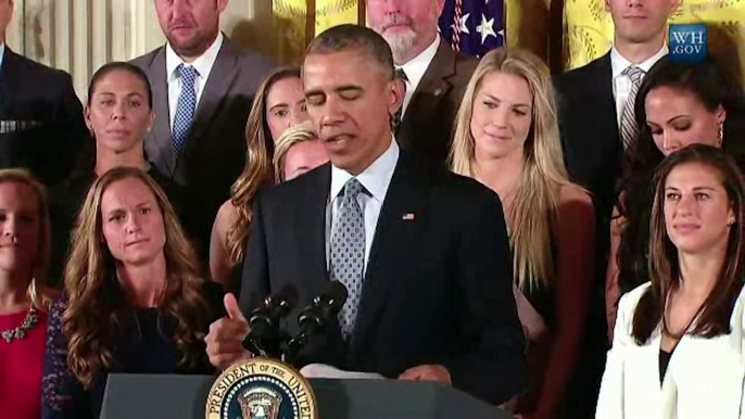 Hope Solo Iced out by Barack Obama ... At White House Ceremony