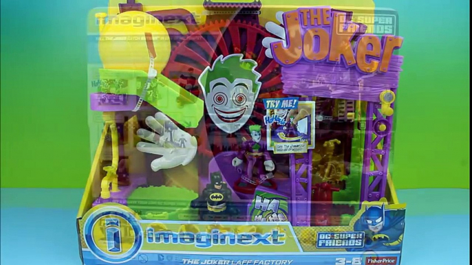 Imaginext The Joker Laff Factory Playset Joker takes Batman & Robin for Spin Batcar Saves them