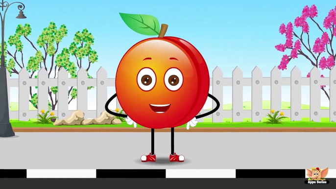 Peach Fruit Rhyme for Children, Peach Cartoon Fruits Song for Kids