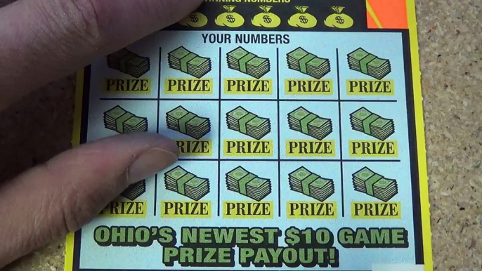 $10 lottery ticket roll scratching. Ticket #43 of 50. $200 million extreme cash