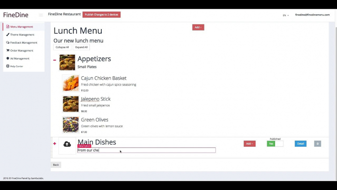 How to create a menu for your FineDine Tablet Menus? [Tablet Menu Tutorial]