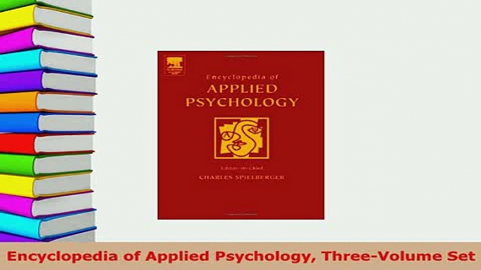 PDF  Encyclopedia of Applied Psychology ThreeVolume Set  EBook