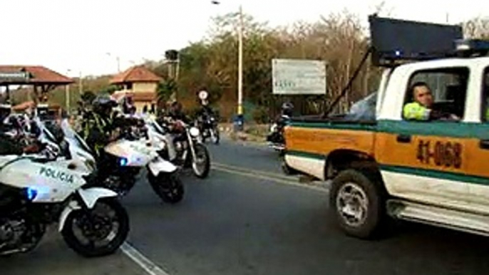 Some of the bikers going towards Cartagena