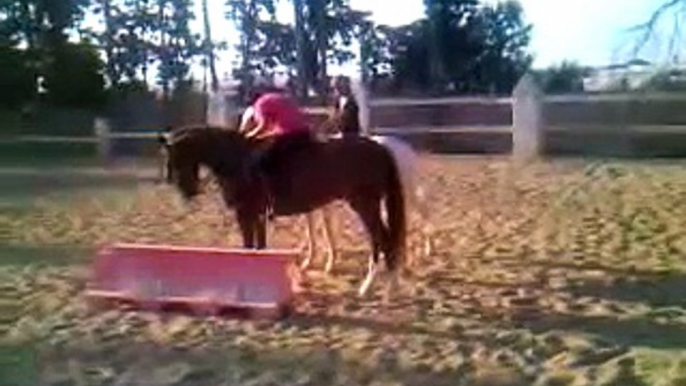 yo montando a mi caballo otelo con un amigo :D 2