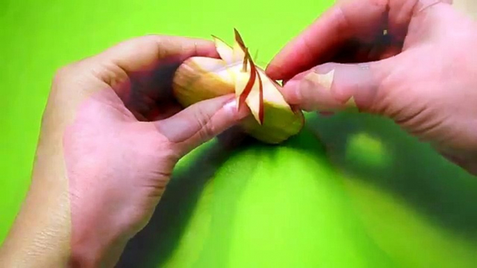 Украшения из яблока! Decoration of apple! Украшения из фруктов! Decoration of fruits! (3)