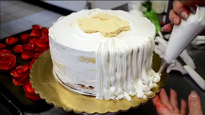 Frosing a cake with special pastry bag - Learn to frost cake the easy way