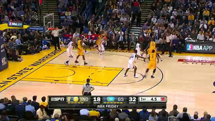 Stephen Curry's Half-Court Shot Doesn't Count - Pacers vs Warriors - Jan 22, 2016 - NBA