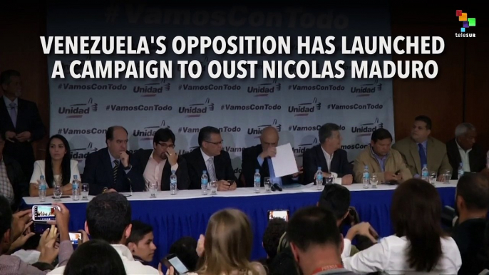 Venezuelan Opposition Launches Campaign to Oust Nicolas Maduro