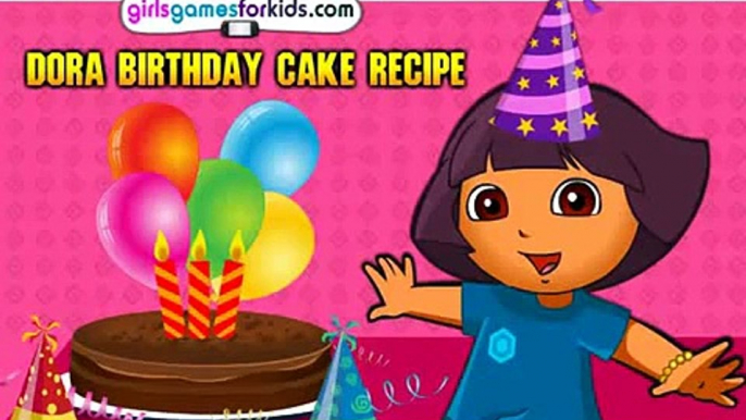 Dora lExploratrice Dora Birthday Cake recipe Dora in the kitchen jeux de cuisine obdjz G6HiU