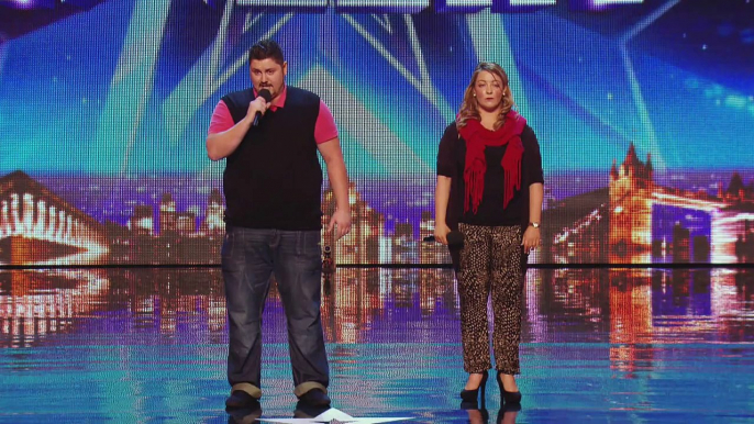 Kieran and Sarah sing Love Changes Everything Britain's Got Talent 2014