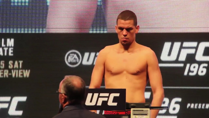 Conor McGregor vs Nate Diaz Weigh In Highlights Conor McGregor Vs Nate Diaz #UFC196 Weigh