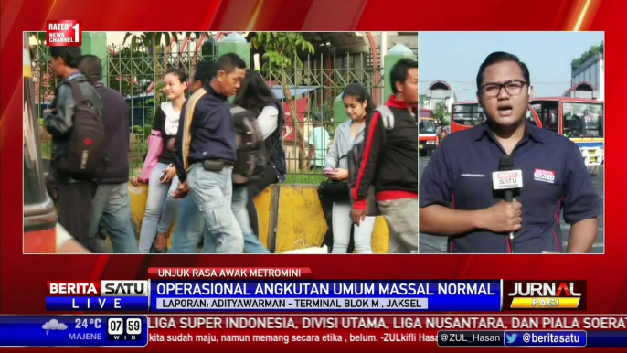 Angkutan Umum Massal di Jakarta Sudah Beroperasi Normal