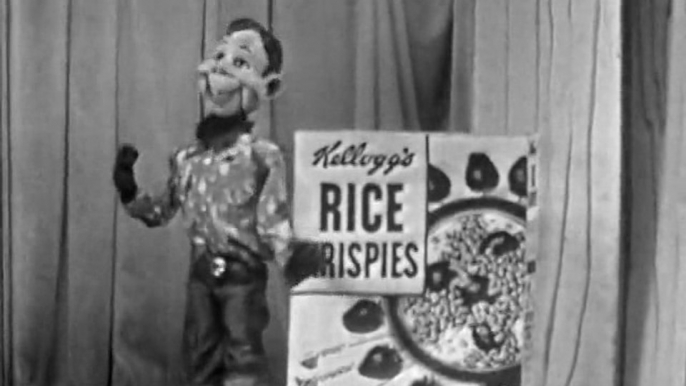 1953 RICE KRISPIES COMMERCIAL - HOWDY DOODY & SNAP, CRACKLE & POP