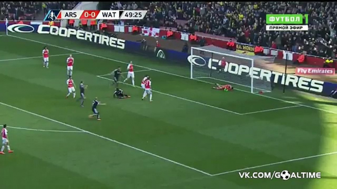 Adlene Guedioura Goal - Arsenal 0 - 2 Watford - 13-03-2016