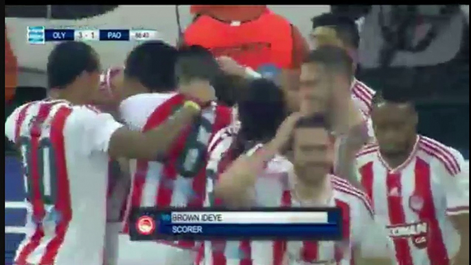 Aide Brown Ideye Goal - Olympiacos 3 - 1 Panathinaikos 13.03.2016