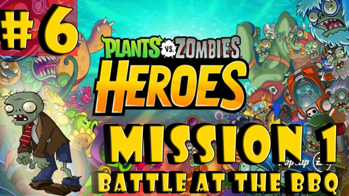 #6| Plants vs. Zombies Heroes Gameplay Walkthrough Guide | Mission 1 |Android iOS Hearthstone HD