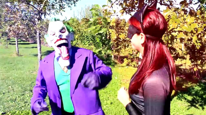 Spiderman vs Joker vs Catwoman Vs Frozen Elsa - Real Life Superhero Battle Movie!