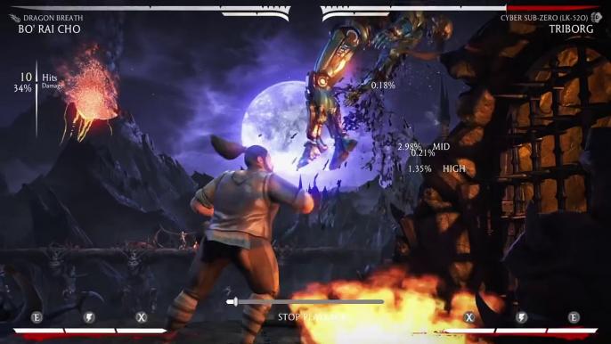 MKX: Bo Rai Cho (Dragon Breath) Corner Combos/Setups | 42 52%