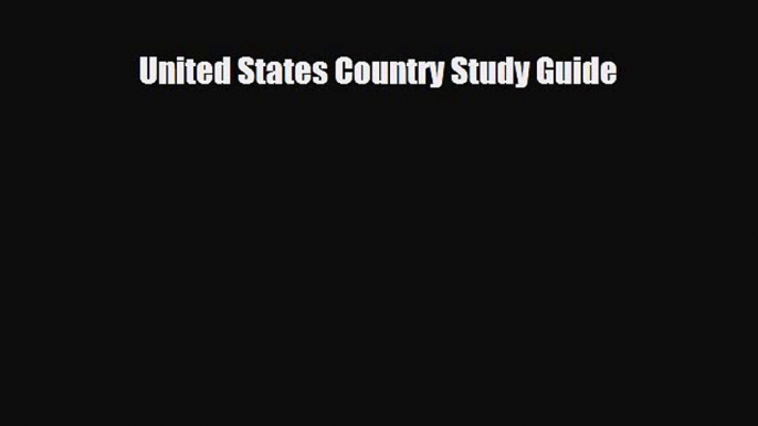 PDF United States Country Study Guide PDF Book Free