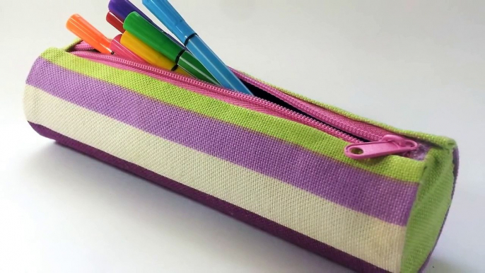 DIY crafts- PENCIL CASE recycling cardboard tube NO SEW - Innova Crafts