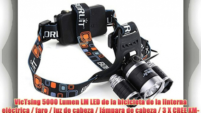 VicTsing 5000 Lumen LM LED de la bicicleta de la linterna eléctrica / faro / luz de cabeza
