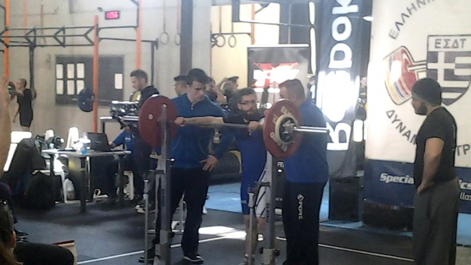 Hellenic Challenge II, 1st attempt squat 90kg, Open -75kg