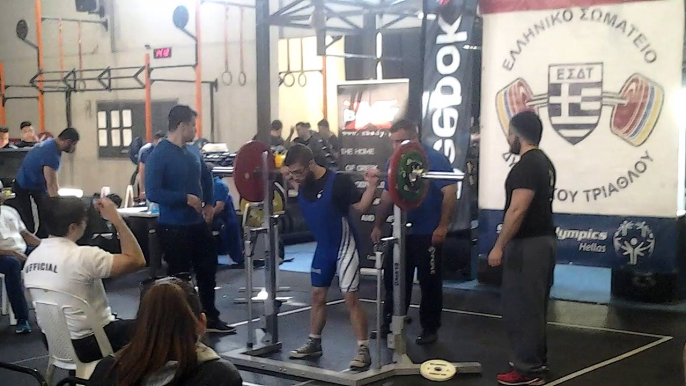 Hellenic Challenge II, 2nd attempt squat 100kg, Open -75kg