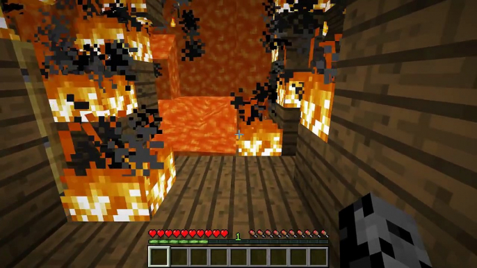 Minecraft: BURN THE HOUSE DOWN!! (TRAPPED IN POURING LAVA!) Mini-Game