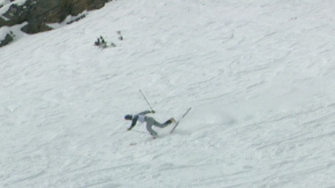 Telemark skiing - Plant the pole not the face!