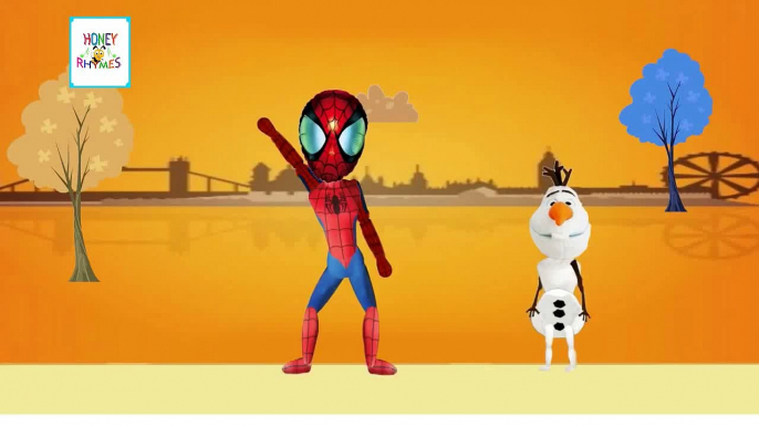 Spiderman London Bridge Nursery Rhyme | Olaf Cartoon London Bridge is Falling Down Songs F