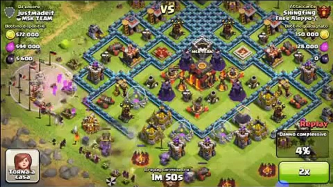 Clash of Clans champion league biggest loot 3 star battle