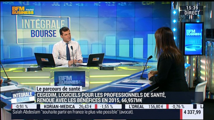 Le parcours de santé: "Le fait que Cegedim aille vers la digitalisation du parcours client et la prise en compte des flux financiers, c'est vraiment l'avenir des services à la santé", Alice Lhabouz - 24/03