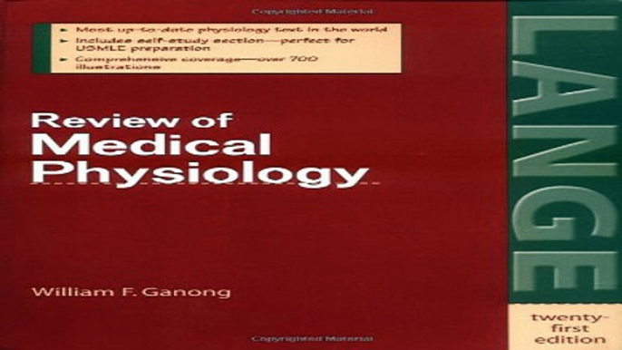 Download Review of Medical Physiology  LANGE Basic Science