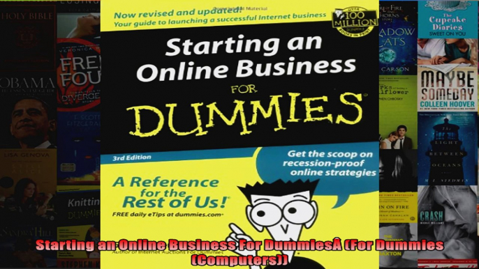 Starting an Online Business For DummiesÂ For Dummies Computers