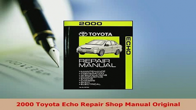 PDF  2000 Toyota Echo Repair Shop Manual Original Read Full Ebook