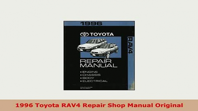 PDF  1996 Toyota RAV4 Repair Shop Manual Original Download Full Ebook