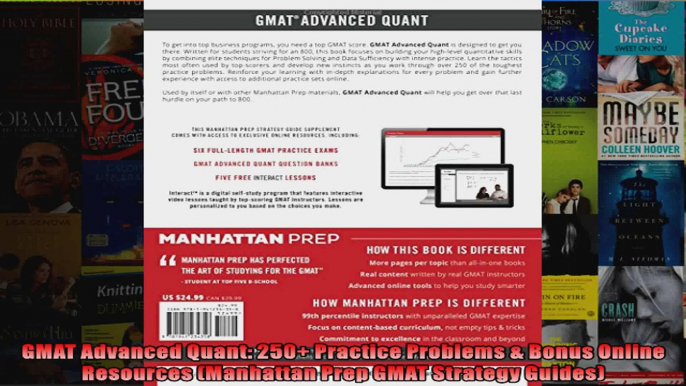 GMAT Advanced Quant 250 Practice Problems  Bonus Online Resources Manhattan Prep GMAT