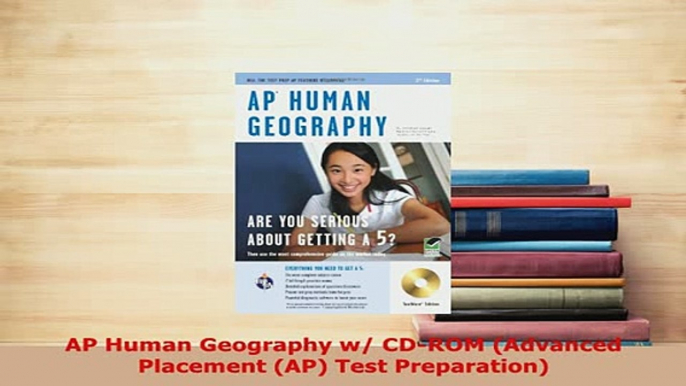 PDF  AP Human Geography w CDROM Advanced Placement AP Test Preparation Read Full Ebook