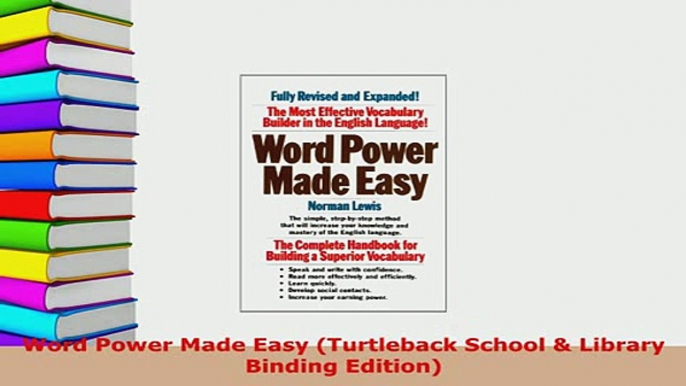 Download  Word Power Made Easy Turtleback School  Library Binding Edition Read Full Ebook