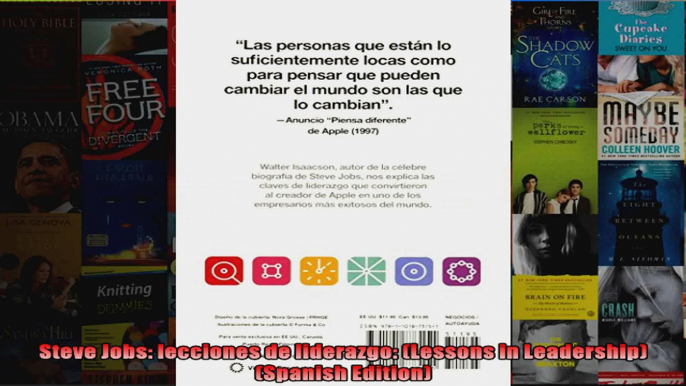 Steve Jobs lecciones de liderazgo Lessons in Leadership Spanish Edition