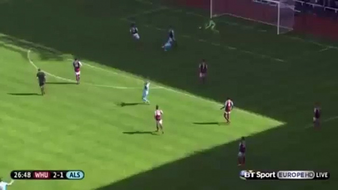 West Ham United goalkeeper Adrian scored the goal across the whole field