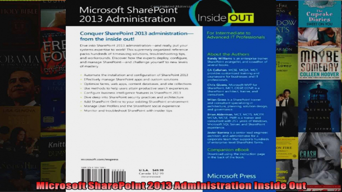 Microsoft SharePoint 2013 Administration Inside Out